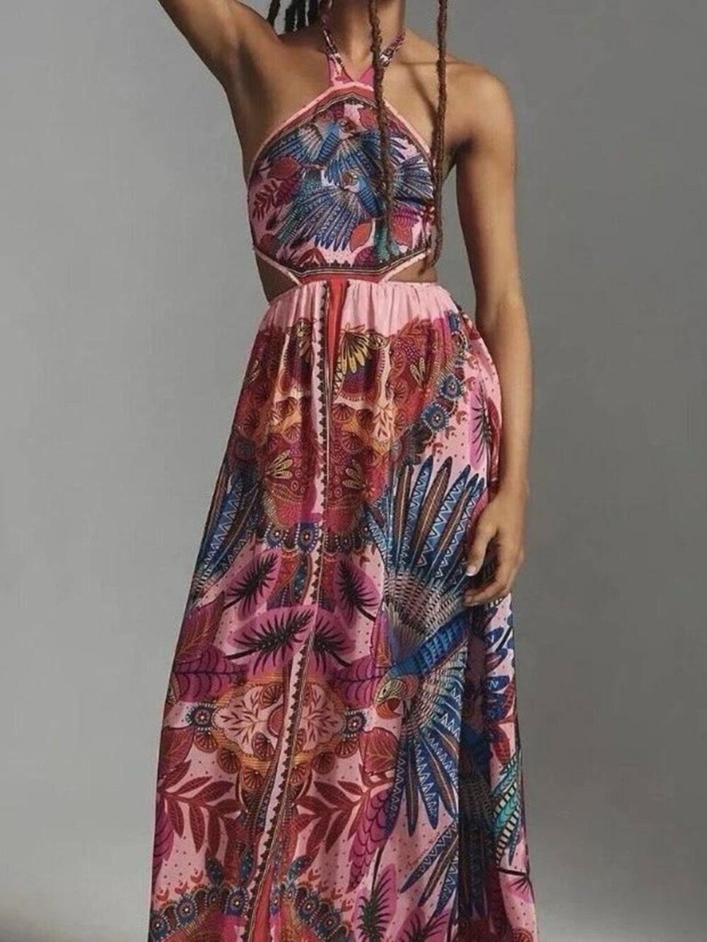 Macaw Scarf Maxi Dress NWT Never Worn - Picture 5 of 8